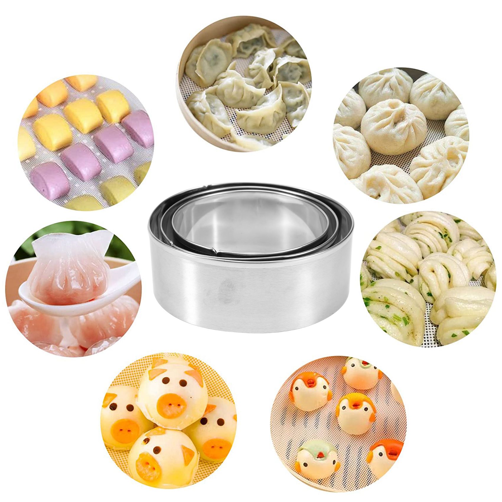 Dumpling Press Set - Machine à raviolis FAST, 8 pièces,